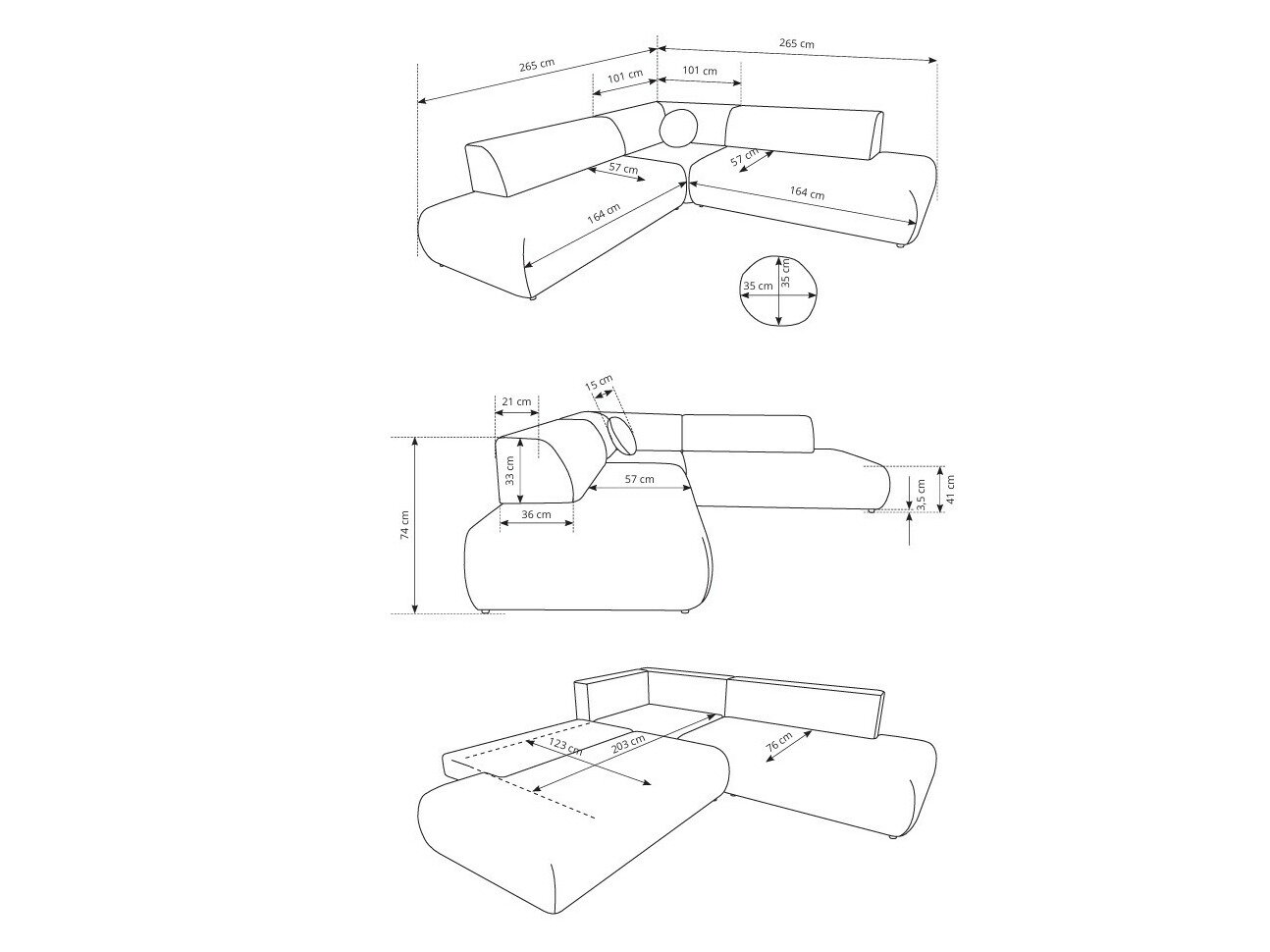 Hjørnesofa Kingston 186 (Vinci 07)