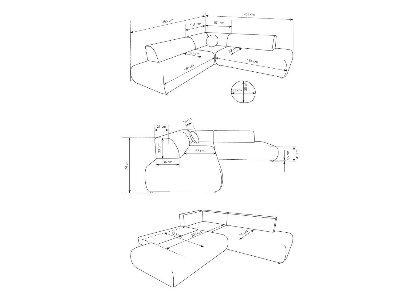 Hjørnesofa Kingston 186 (Vinci 26)
