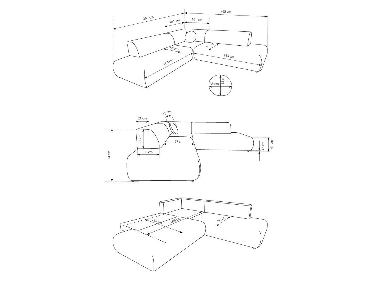 Hjørnesofa Kingston 186 (Vinci 26)
