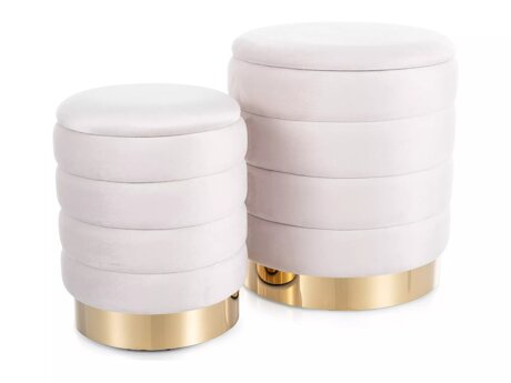 Set poefs Detroit 906 (Licht beige)