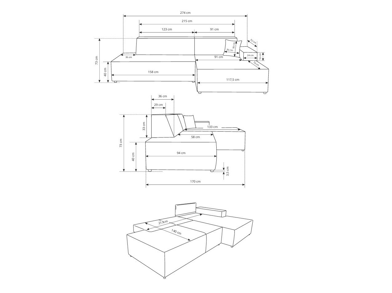 Hjørnesofa Kingston 187 (Tilia 11)