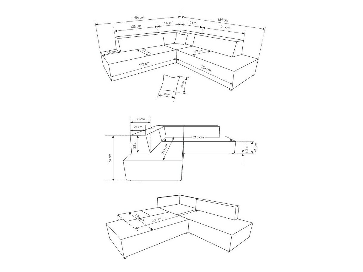 Hjørnesofa Kingston 188 (Dunbar 40)