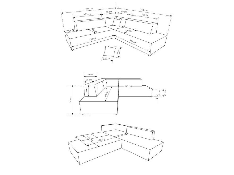 Hjørnesofa Kingston 188 (Tilia 01)