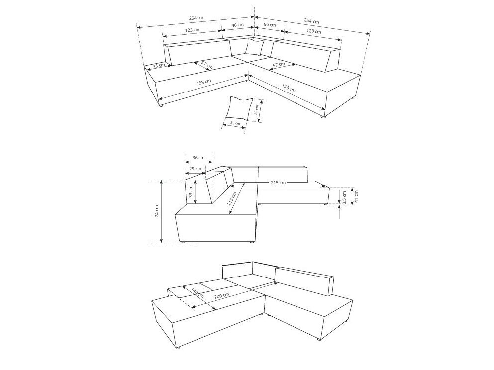Hjørnesofa Kingston 188 (Tilia 11)