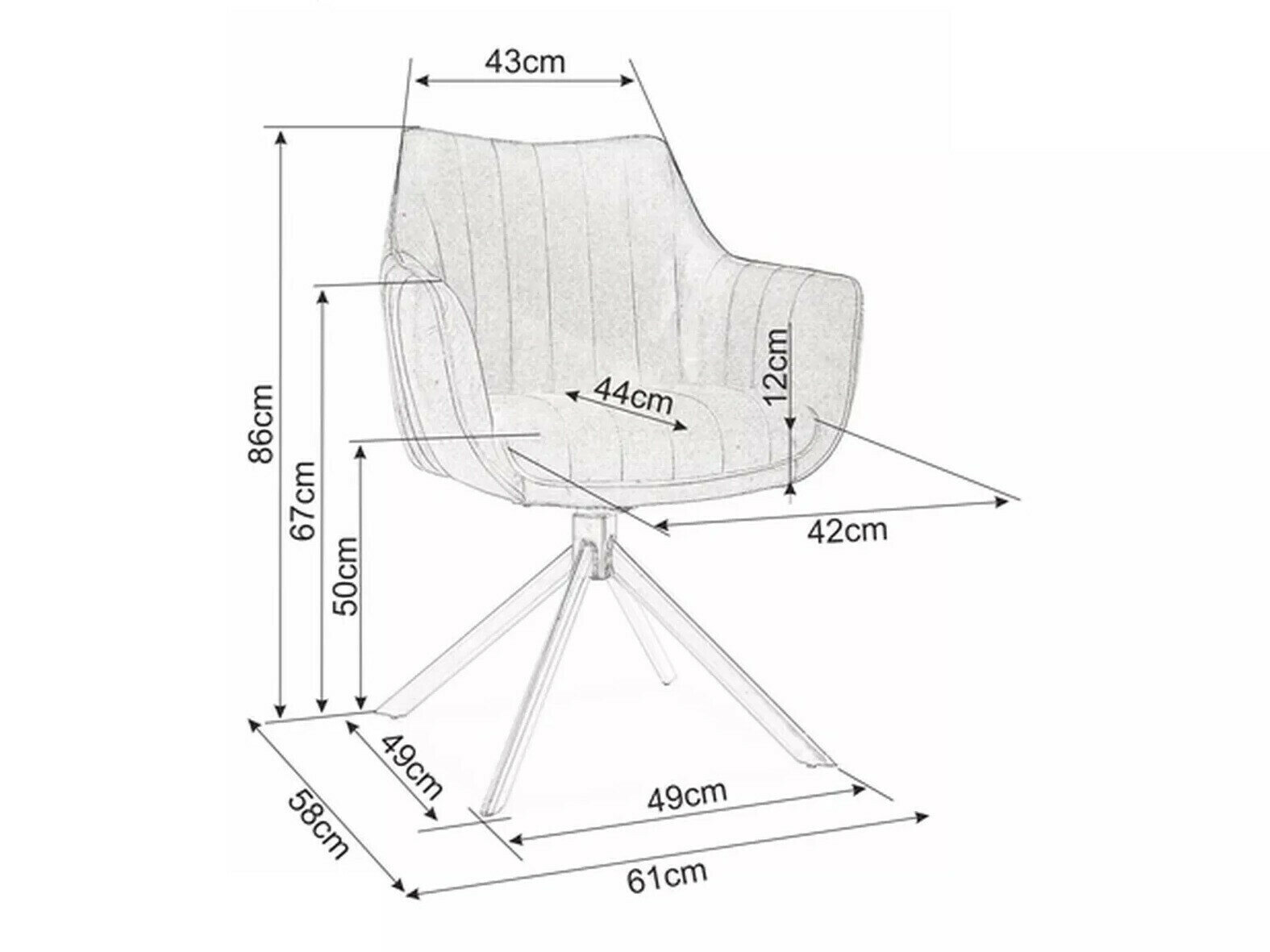 Stol Detroit 134 (Lys beige)
