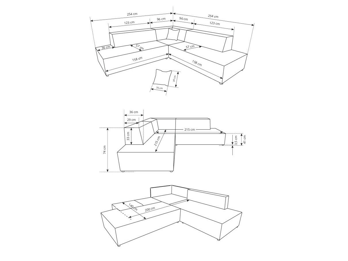 Hjørnesofa Kingston 188 (Dunbar 80)