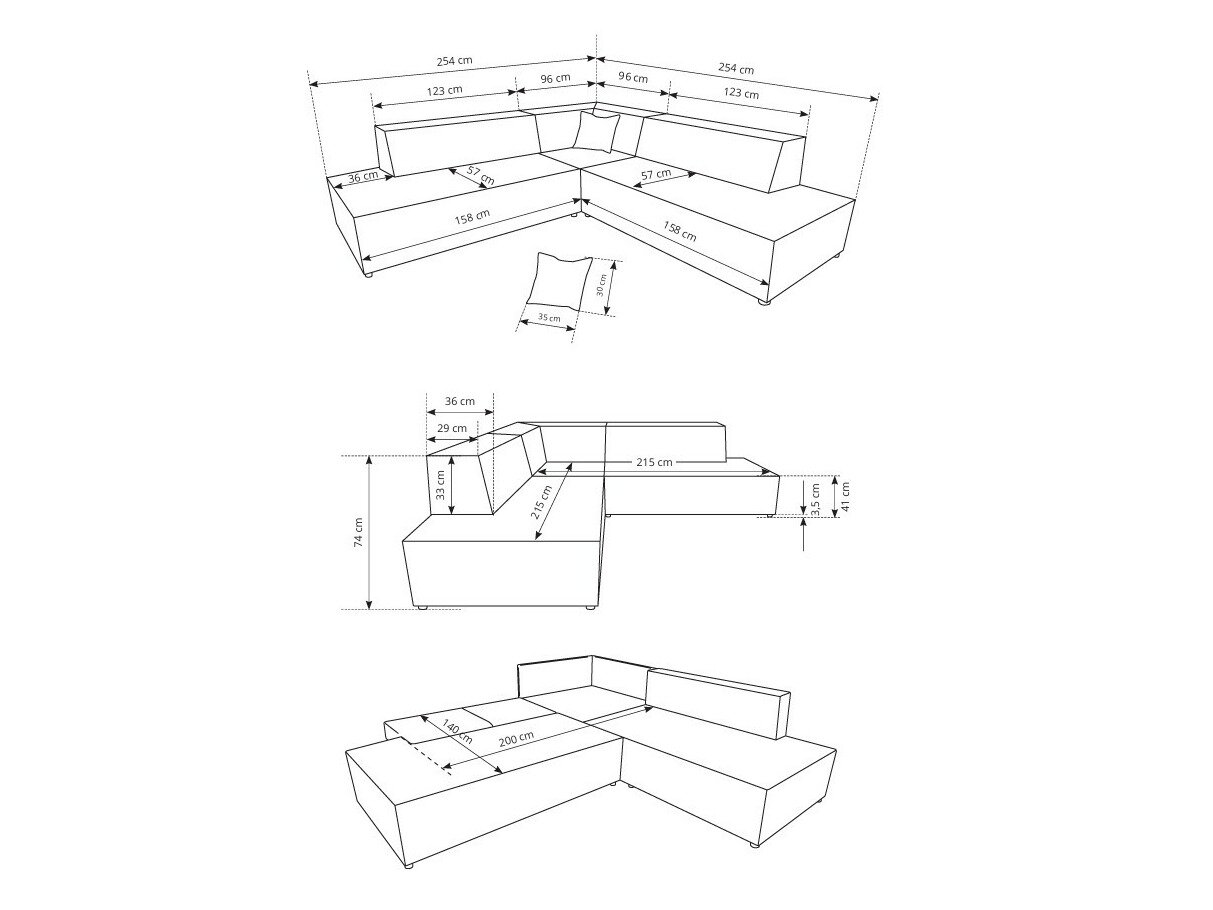 Hjørnesofa Kingston 188 (Dunbar 80)