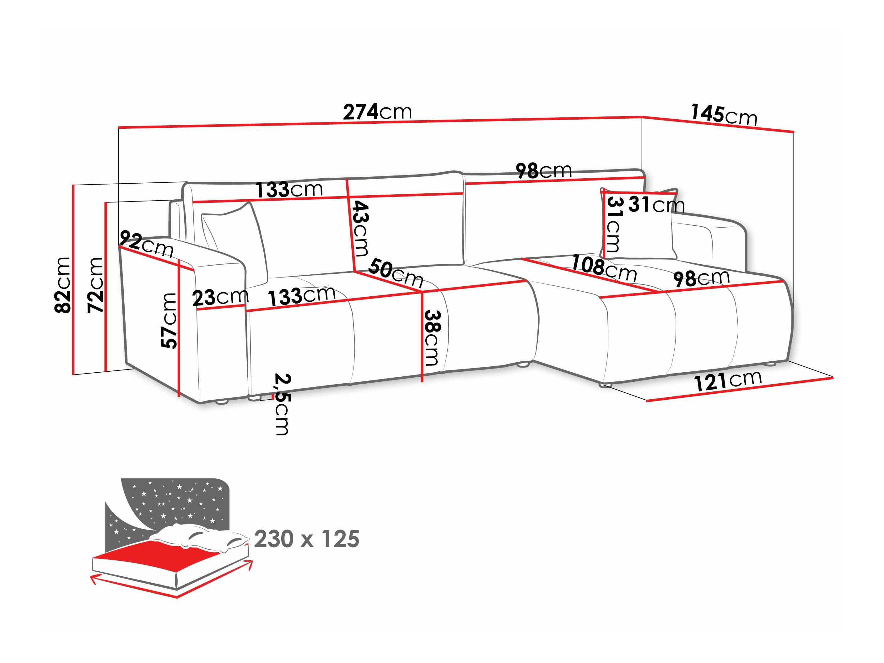 Hjørnesofa Comfivo Laurus I (Velo 636)