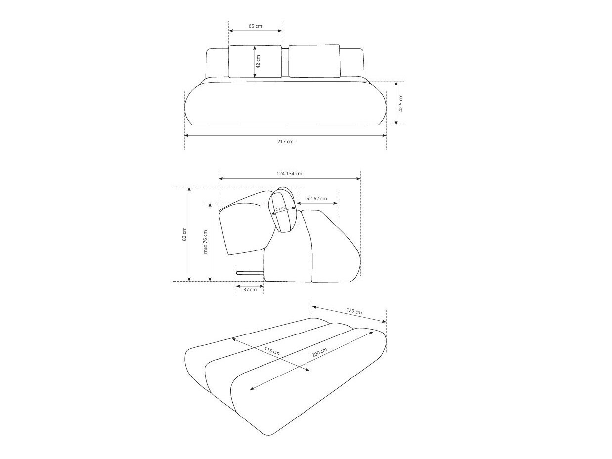 Sovesofa Kingston 193 (Dot 90)