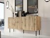 Dressoir Lorelbo 100 (Wotan eik + Zwart)