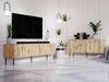 Dressoir Lorelbo 100 (Wotan eik + Zwart)