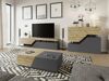 Meuble TV Comfivo Daldune I (Anthracite + Chêne wotan)