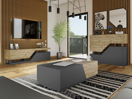 Stuemøbelsæt Comfivo Daldune I (Wotan eg + Antracit)