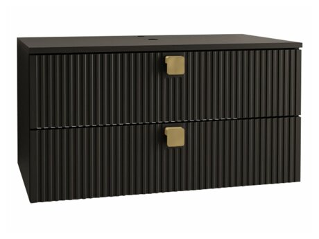 Hangend badkamermeubel voor wastafel Panium (Zwart)