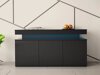 Dressoir Monfero (Zwart + Glanzend zwart)