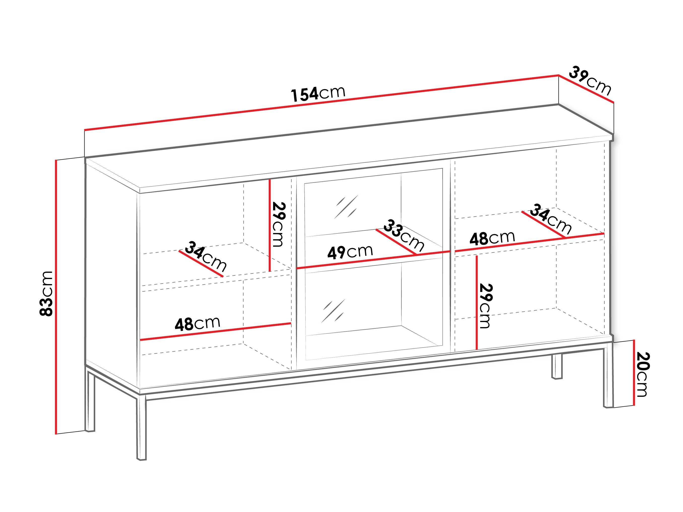 Skænk Soferi 109 (Sort + Wotan eg)