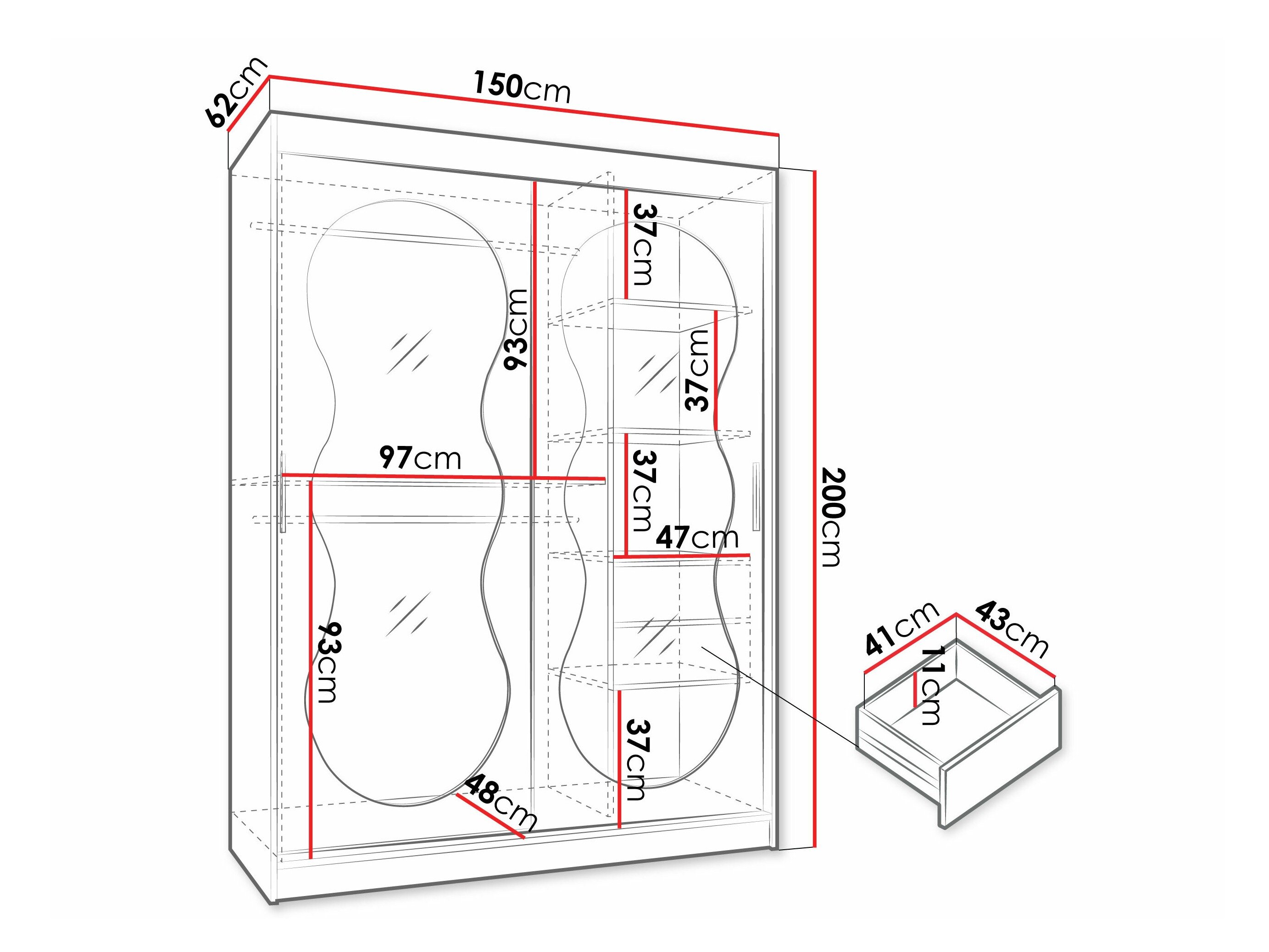 Garderobeskab Hartford 528 (Kashmir)