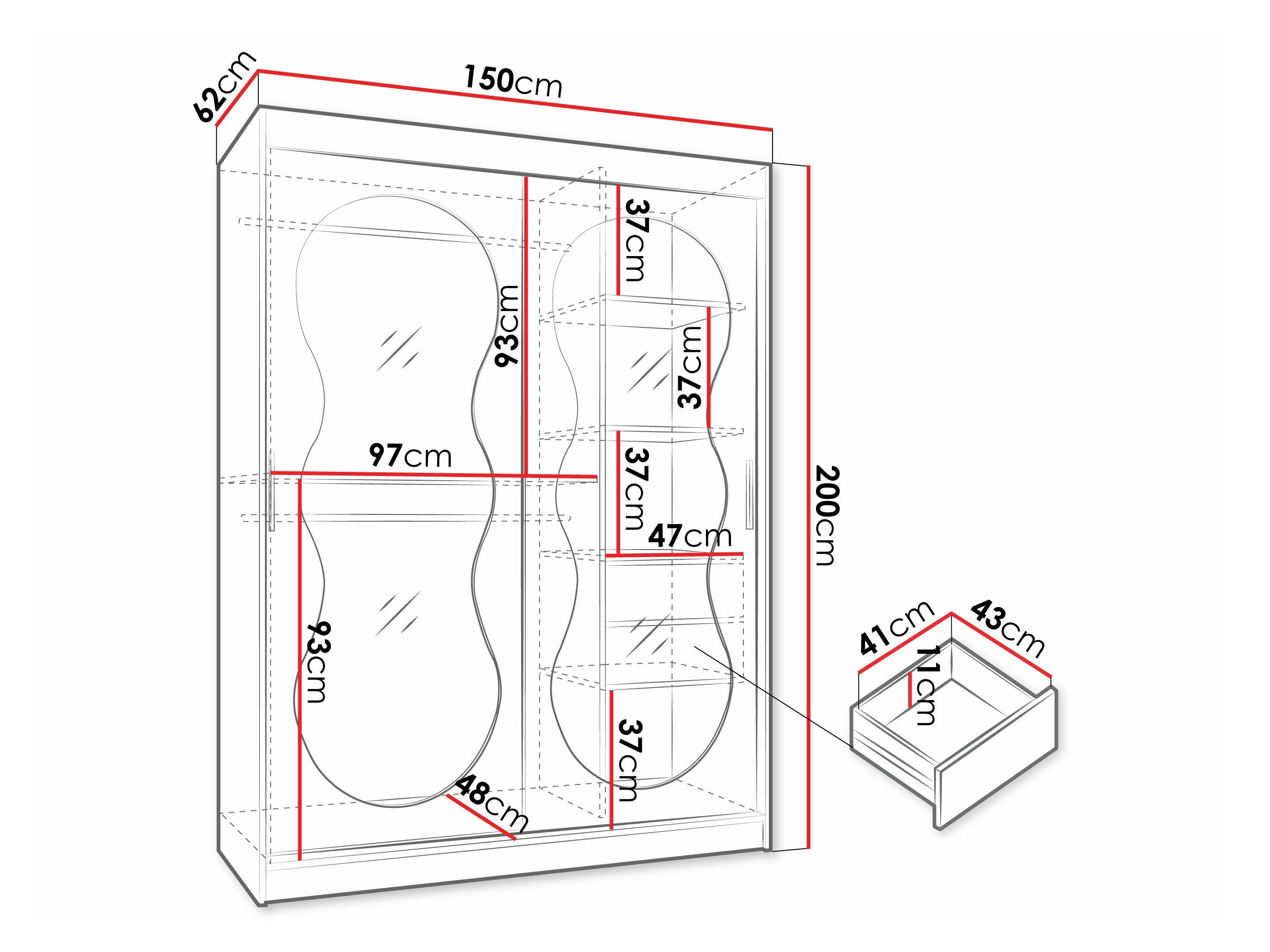 Garderobeskab Hartford 528 (Kashmir)