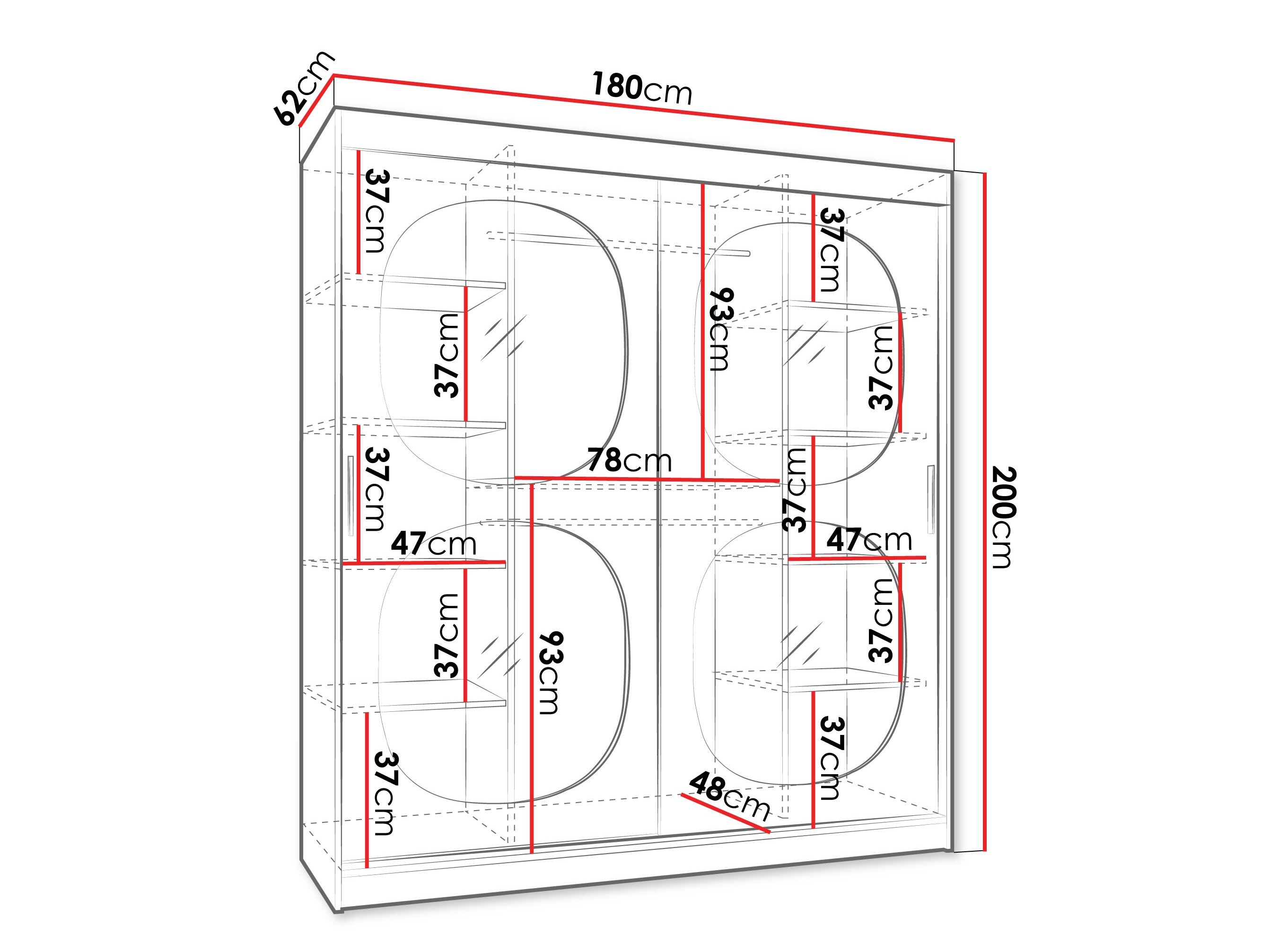 Garderobeskab Hartford 529 (Sort)