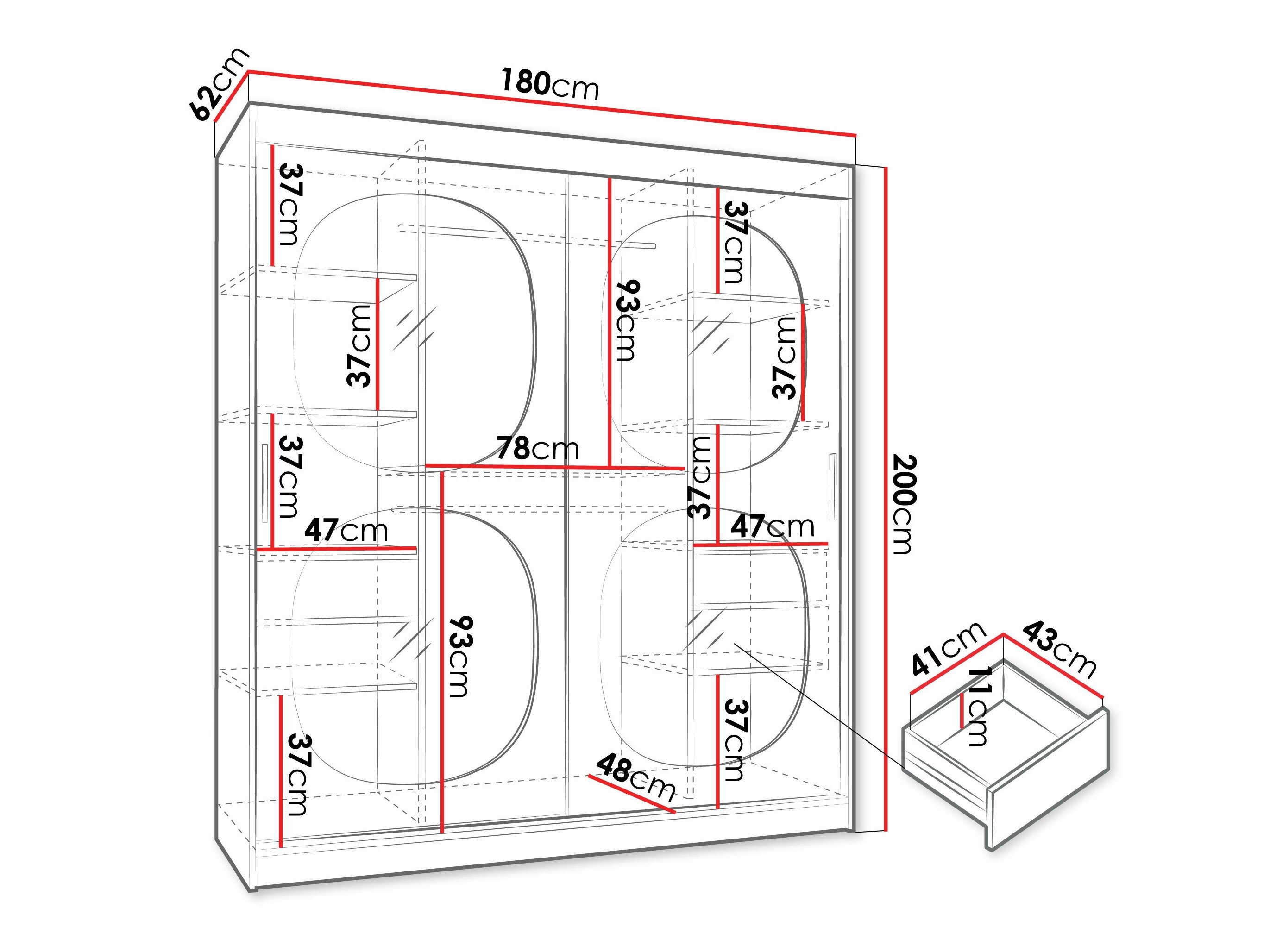Garderobeskab Hartford 529 (Kashmir)
