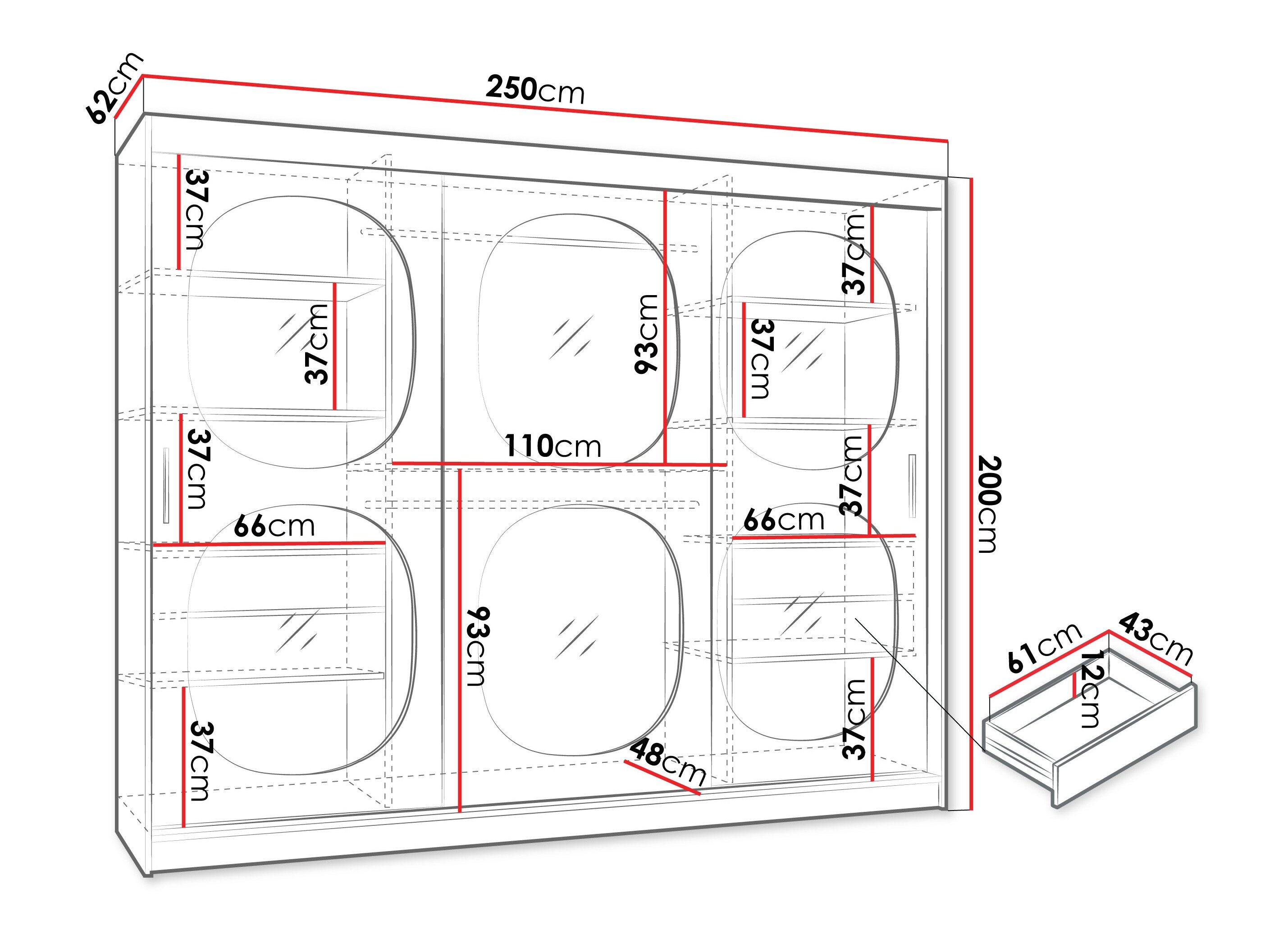 Garderobeskab Hartford 533 (Kashmir)