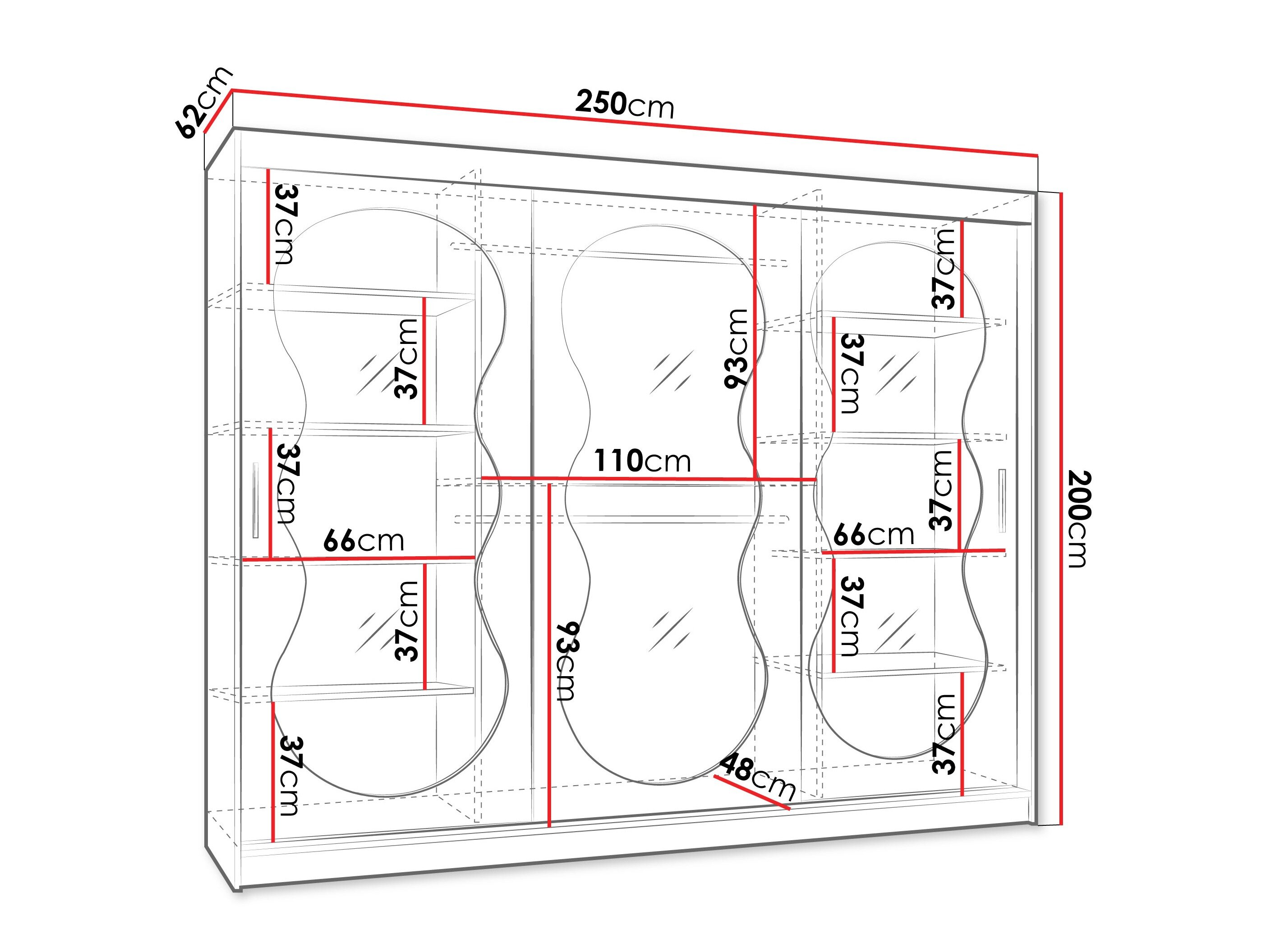 Garderobeskab Hartford 534 (Kashmir)