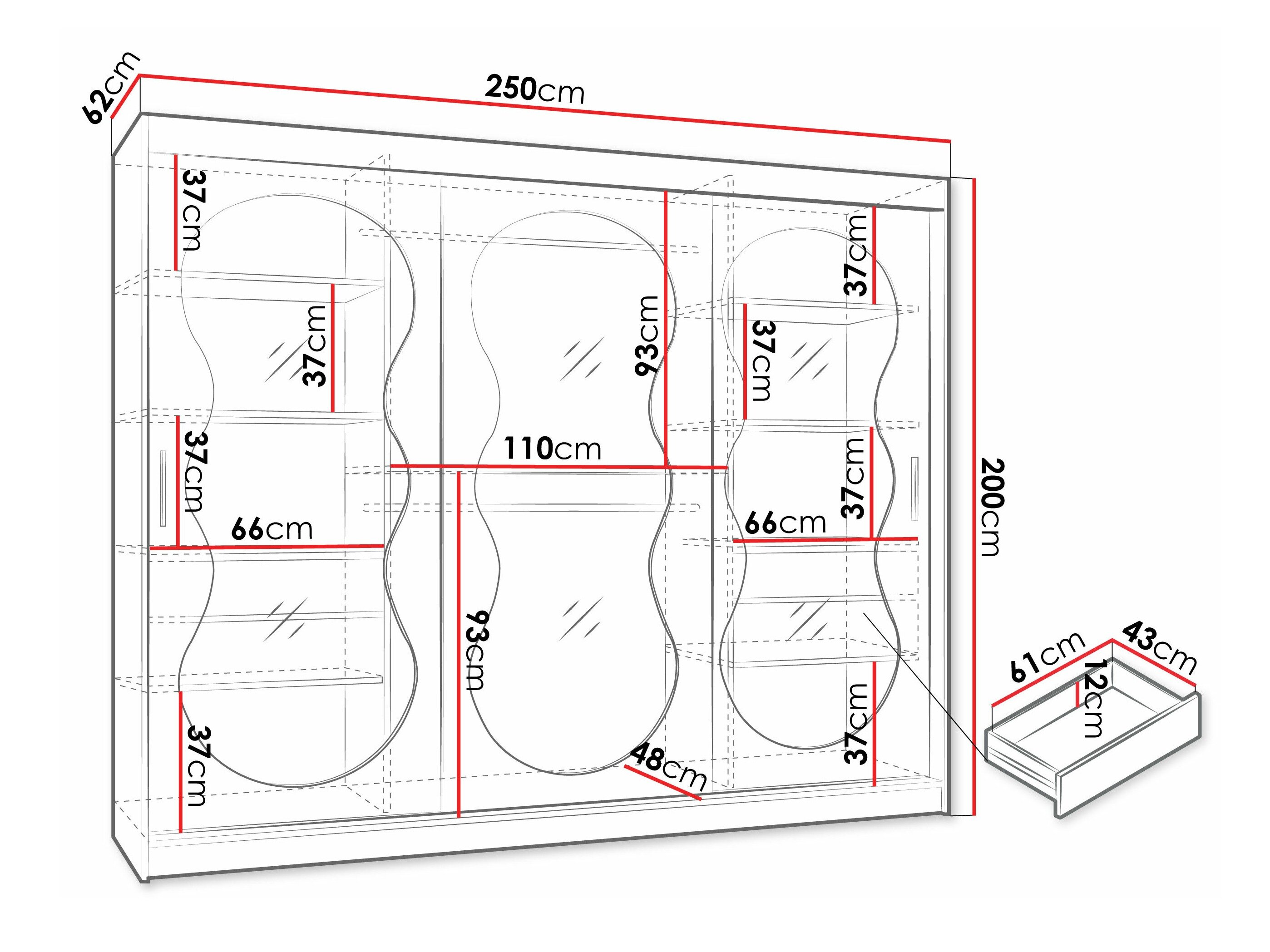 Garderobeskab Hartford 534 (Kashmir)