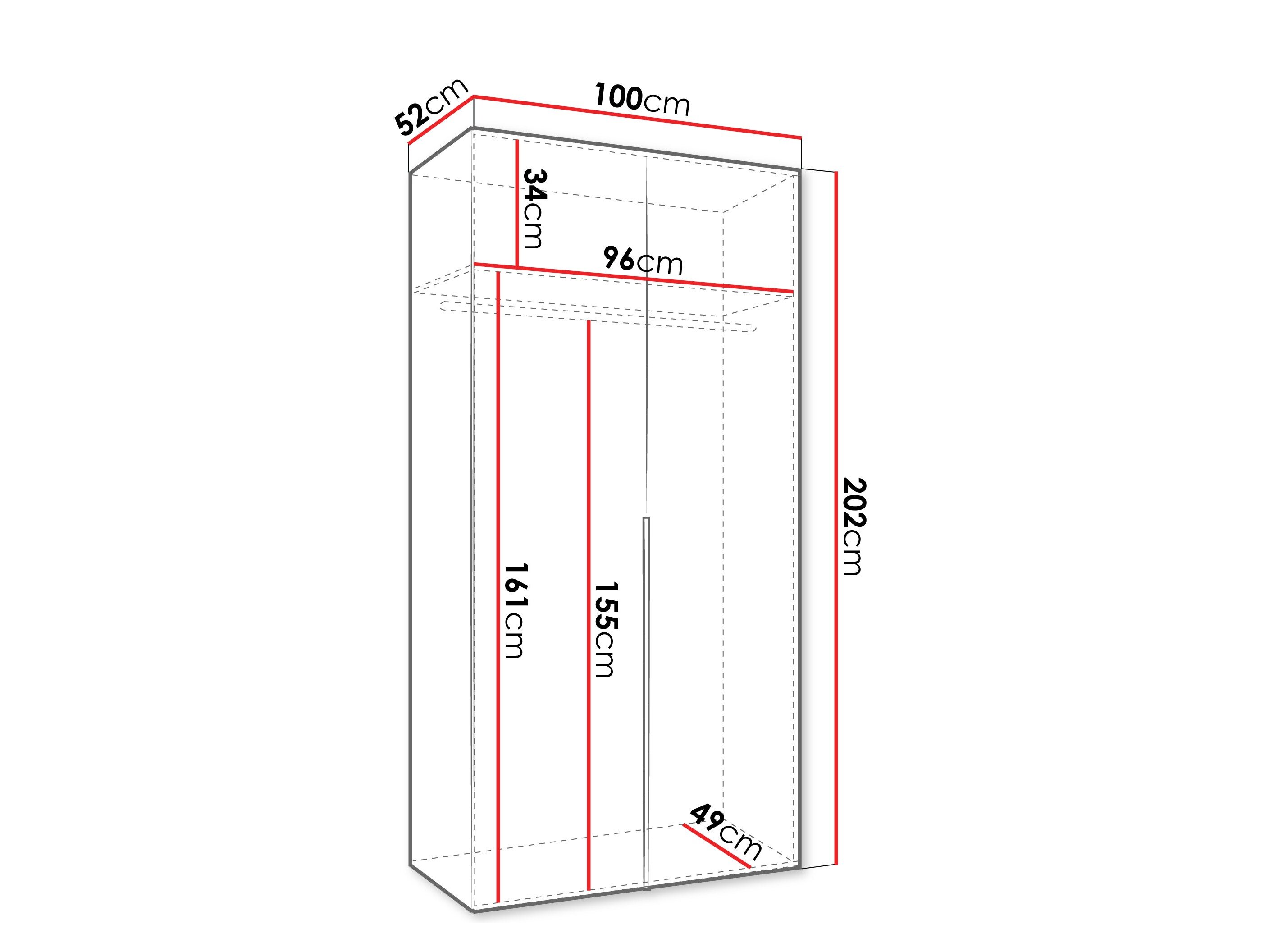 Garderobeskab Hartford 535 (Hvid)