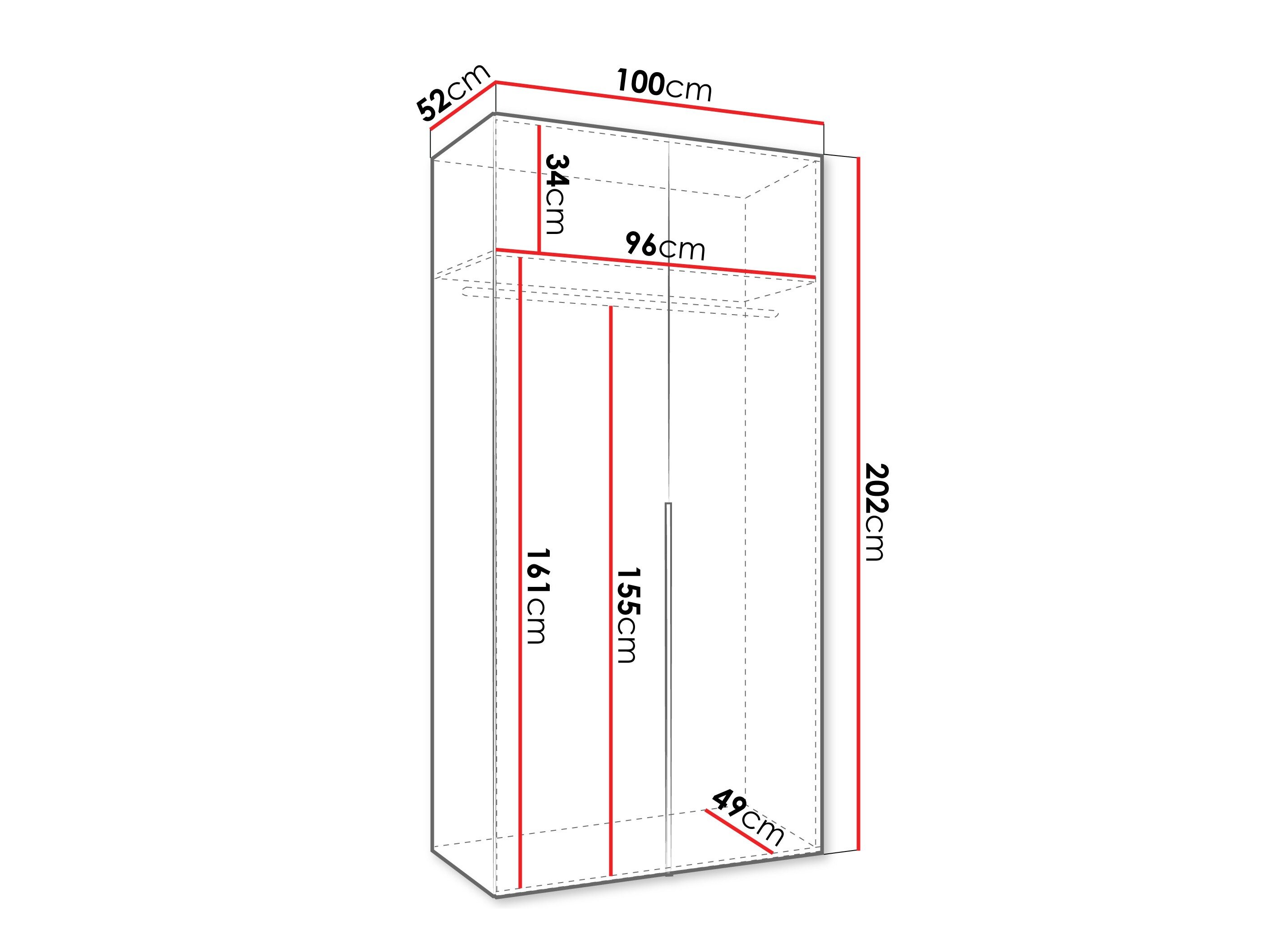 Garderobeskab Hartford 535 (Hvid)