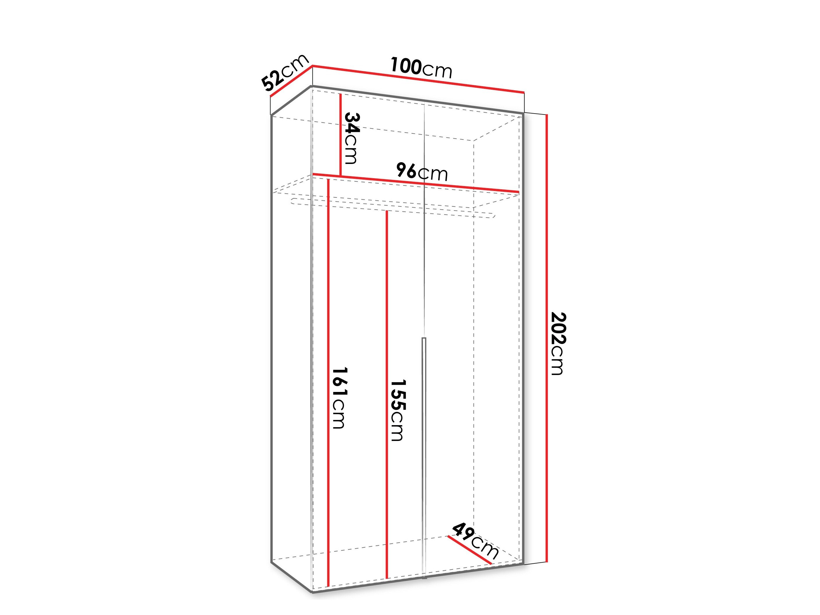 Garderobeskab Hartford 535 (Kashmir)