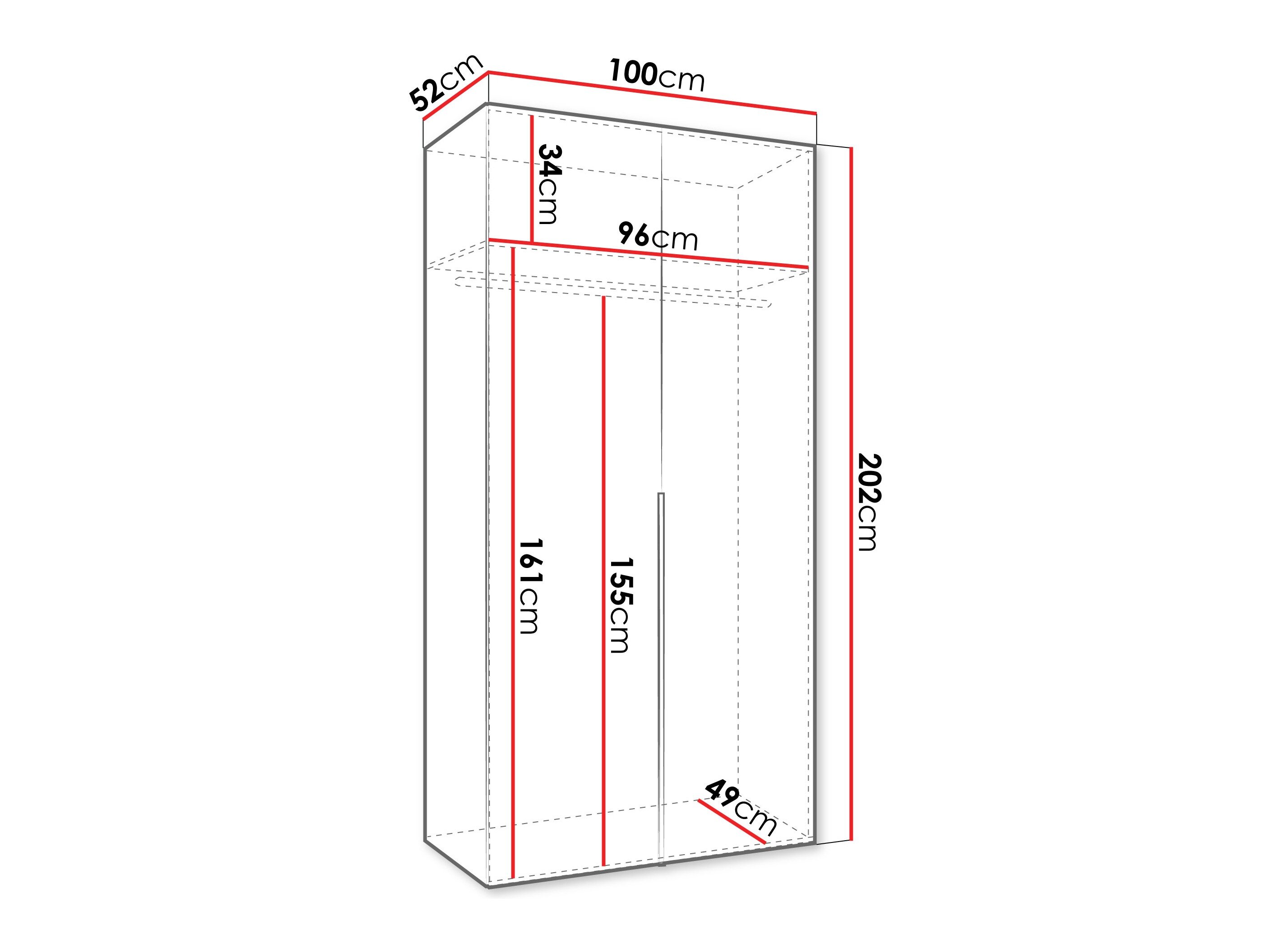 Garderobeskab Hartford 535 (Kashmir)