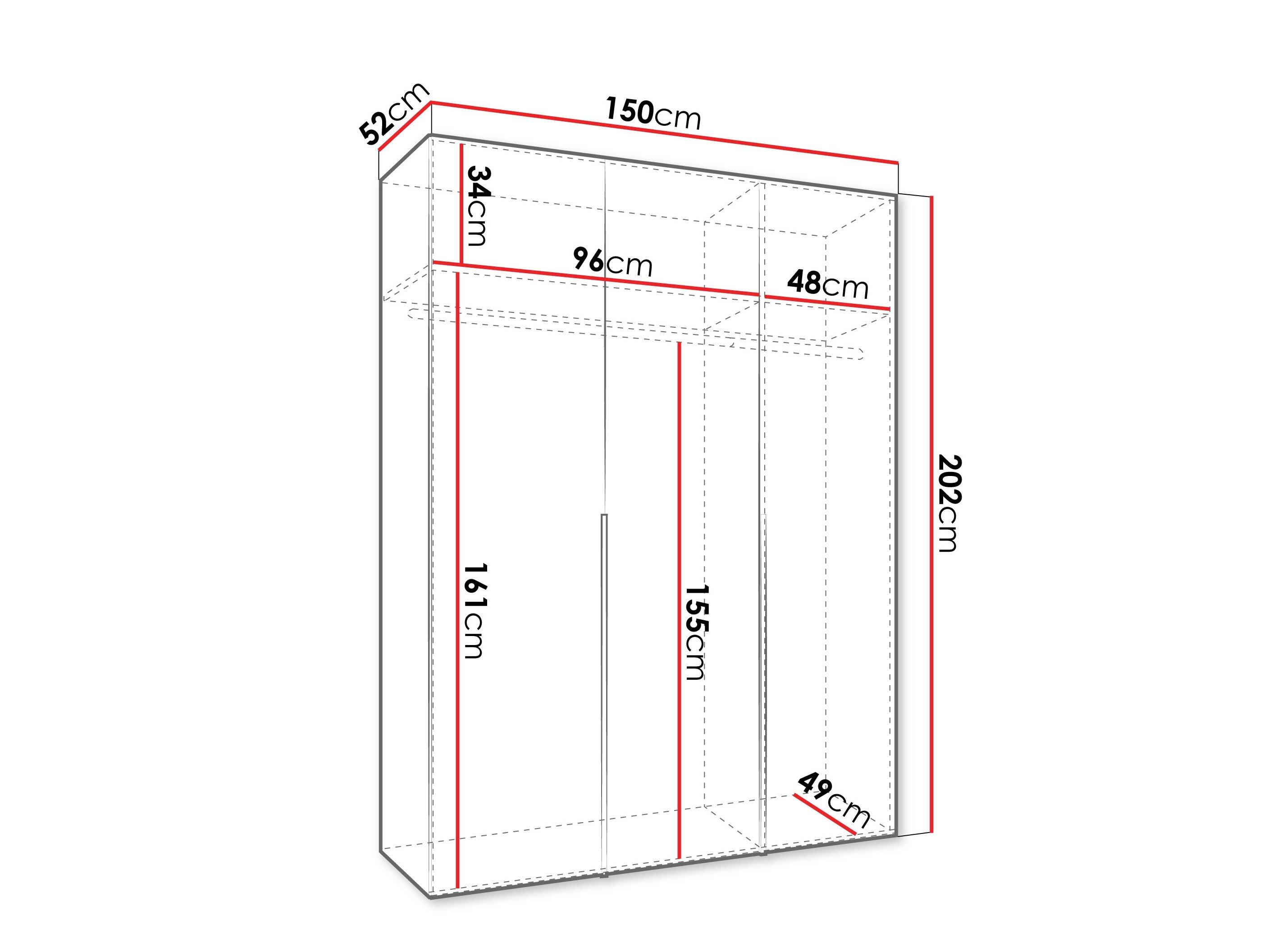 Garderobeskab Hartford 536 (Kashmir)