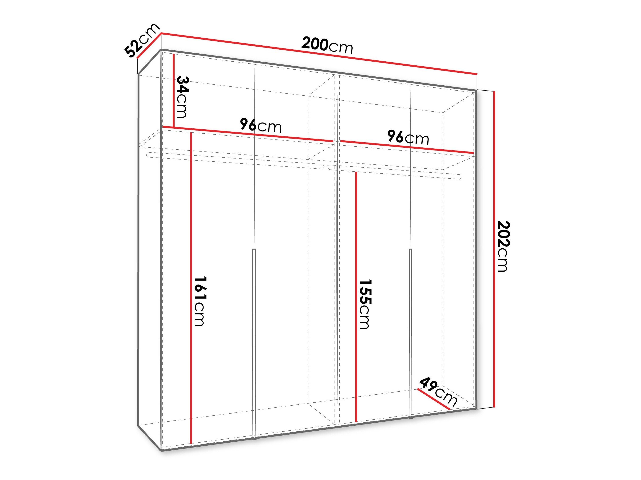 Garderobeskab Hartford 537 (Kashmir)
