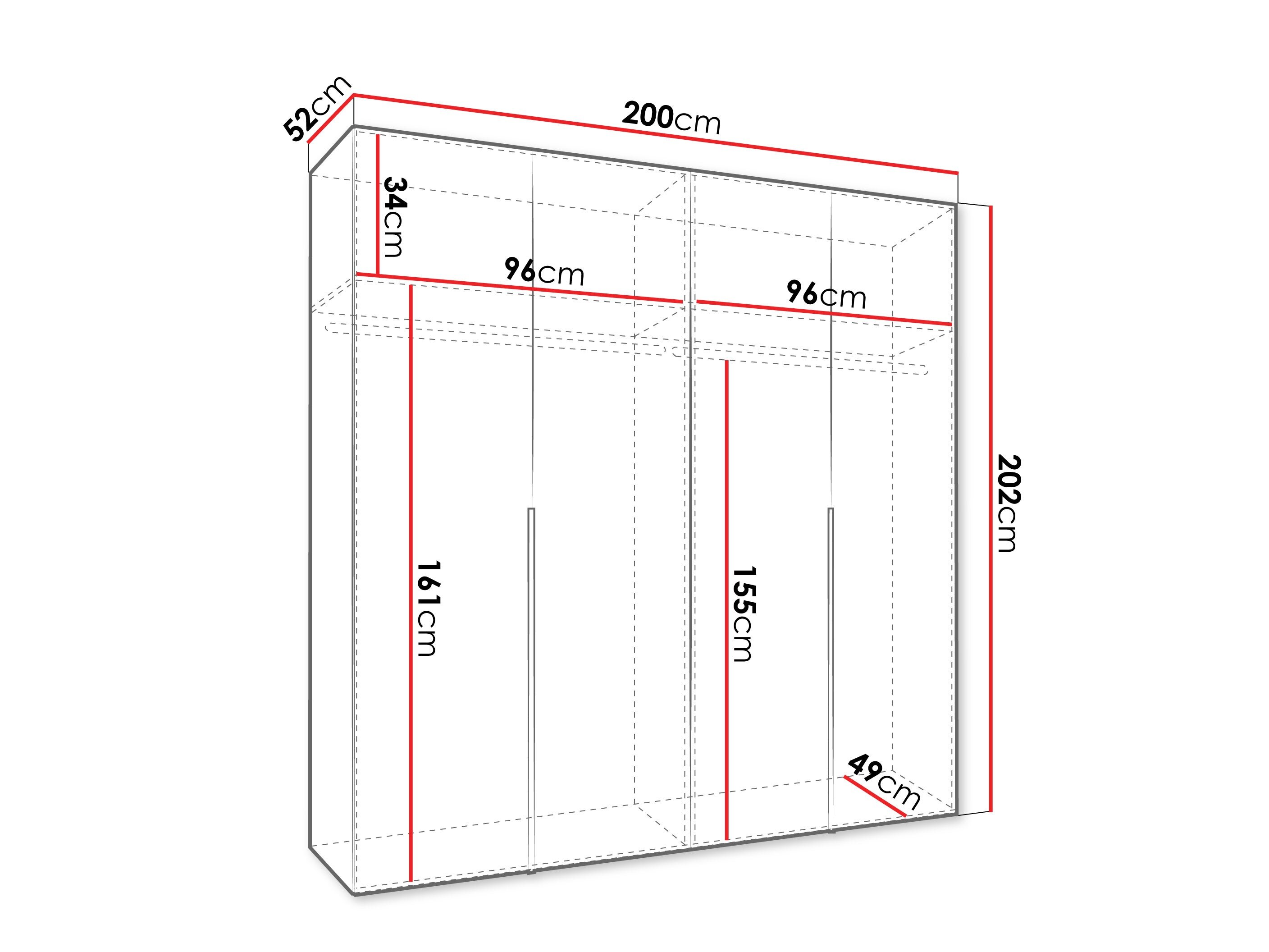 Garderobeskab Hartford 537 (Sort)