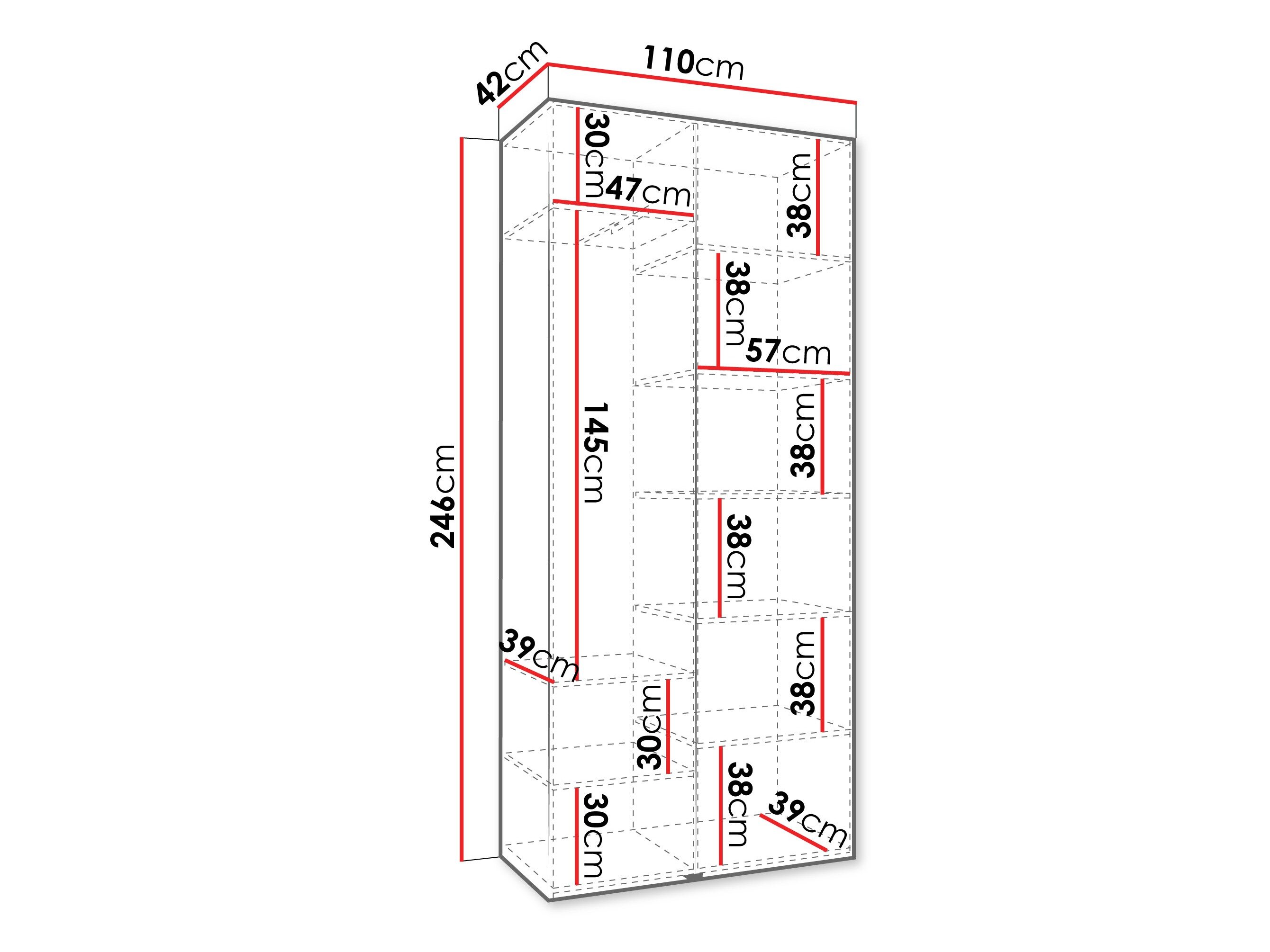 Garderobeskab Hartford 540 (Hvid)