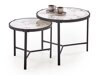 Salontafel set Houston 1867 (Wit marmer + Zwart)