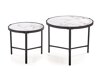 Sofabordssæt Houston 1867 (Hvid marmor + Sort)