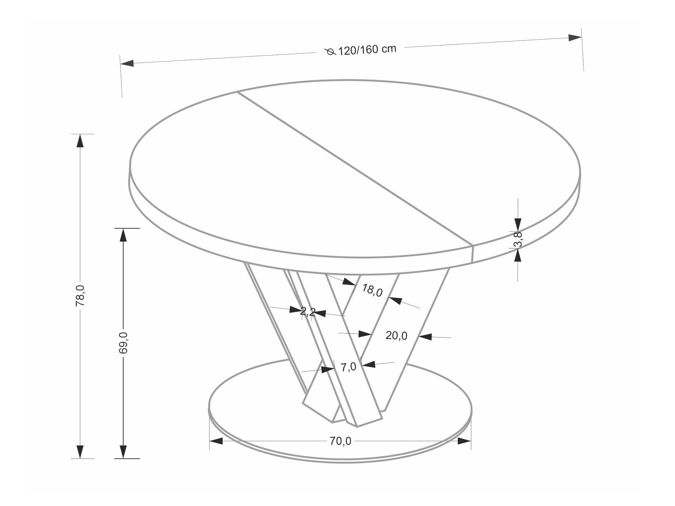 Tafel Houston Vinum