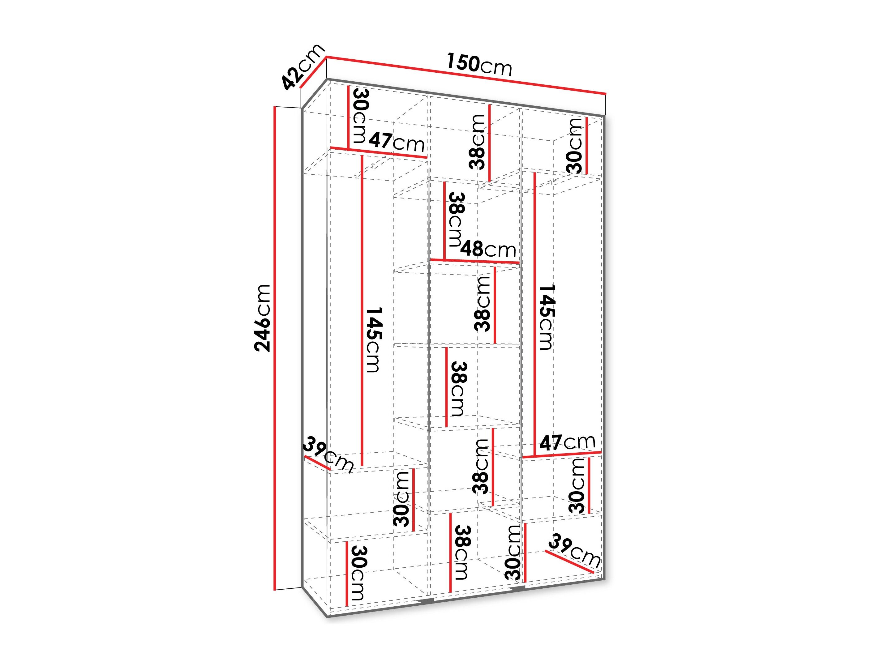 Garderobeskab Hartford 544 (Kashmir)