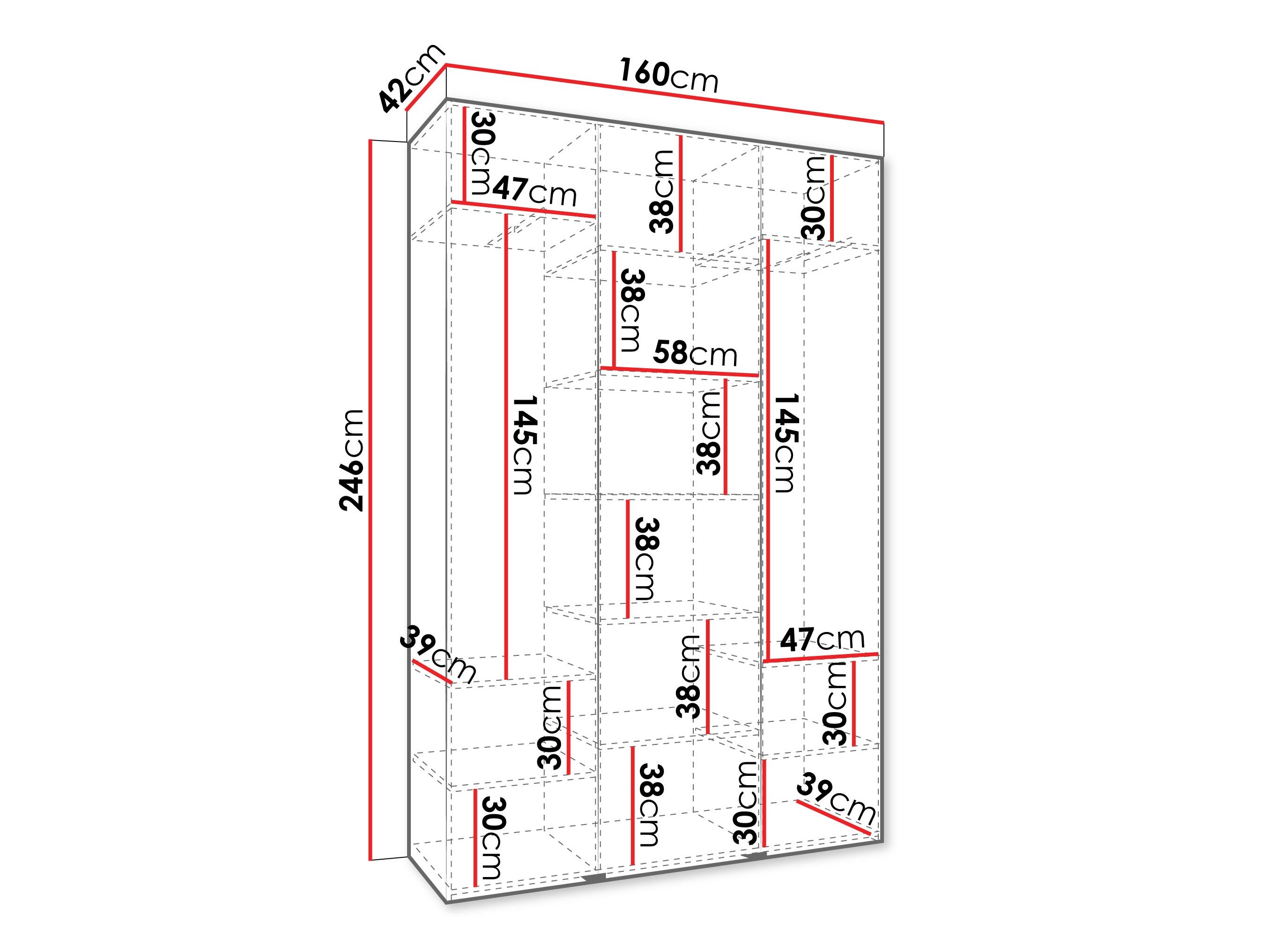 Garderobeskab Hartford 544 (Kashmir)