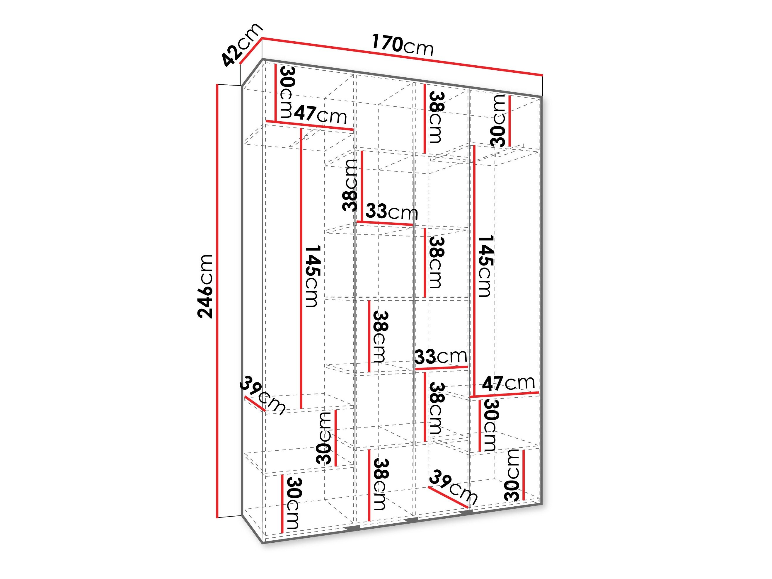 Garderobeskab Hartford 554 (Hvid)