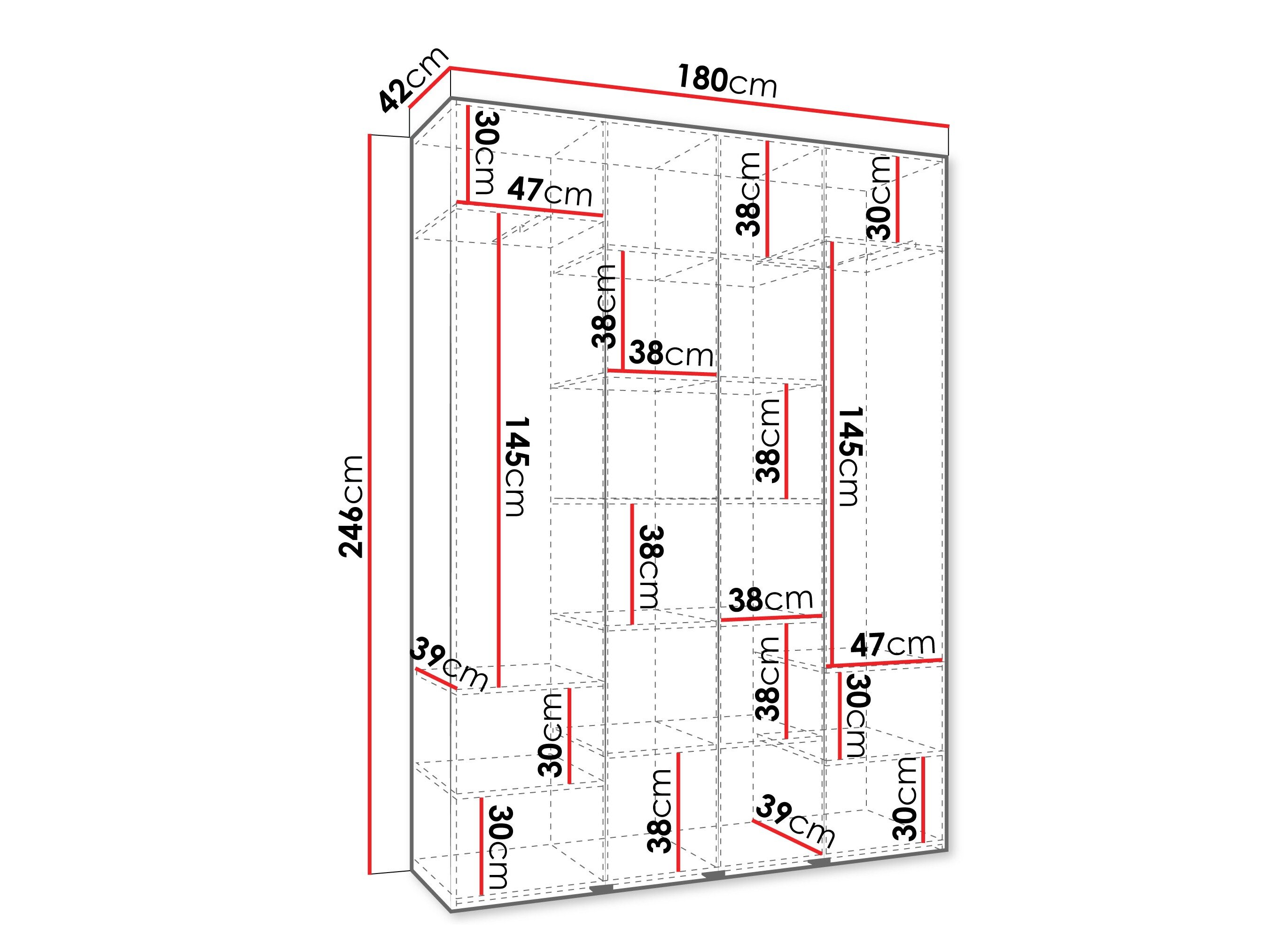 Garderobeskab Hartford 554 (Hvid)