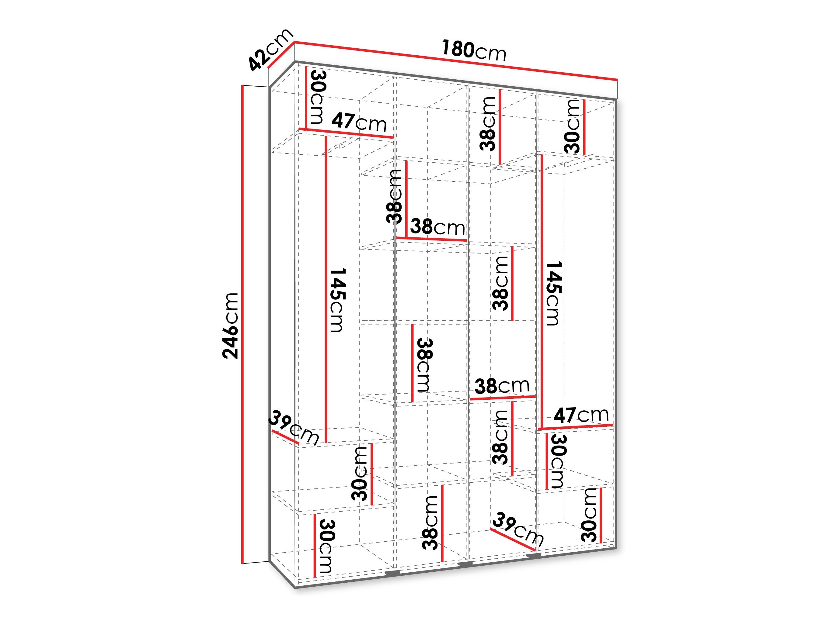 Garderobeskab Hartford 554 (Hvid)