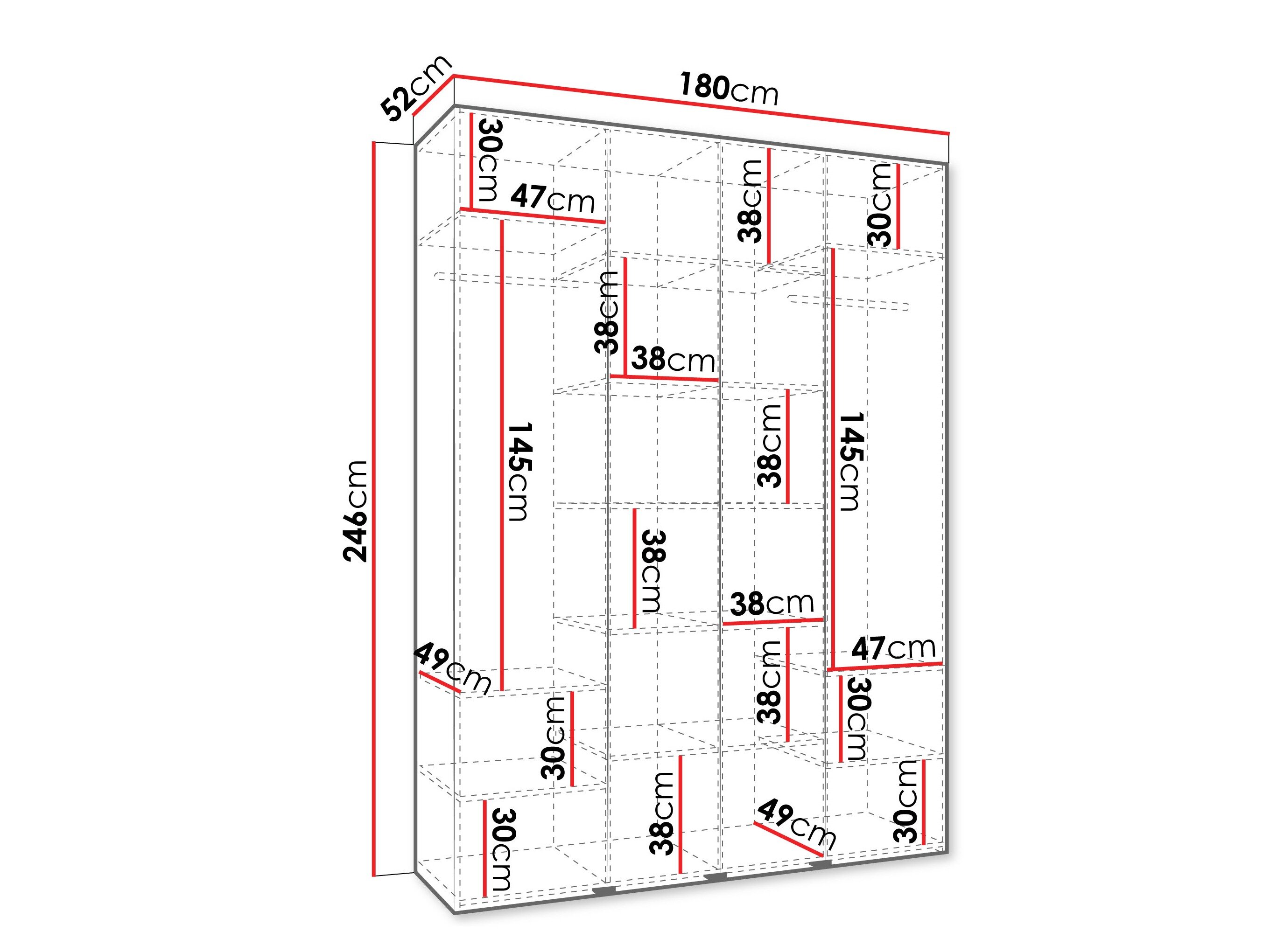 Garderobeskab Hartford 554 (Hvid)