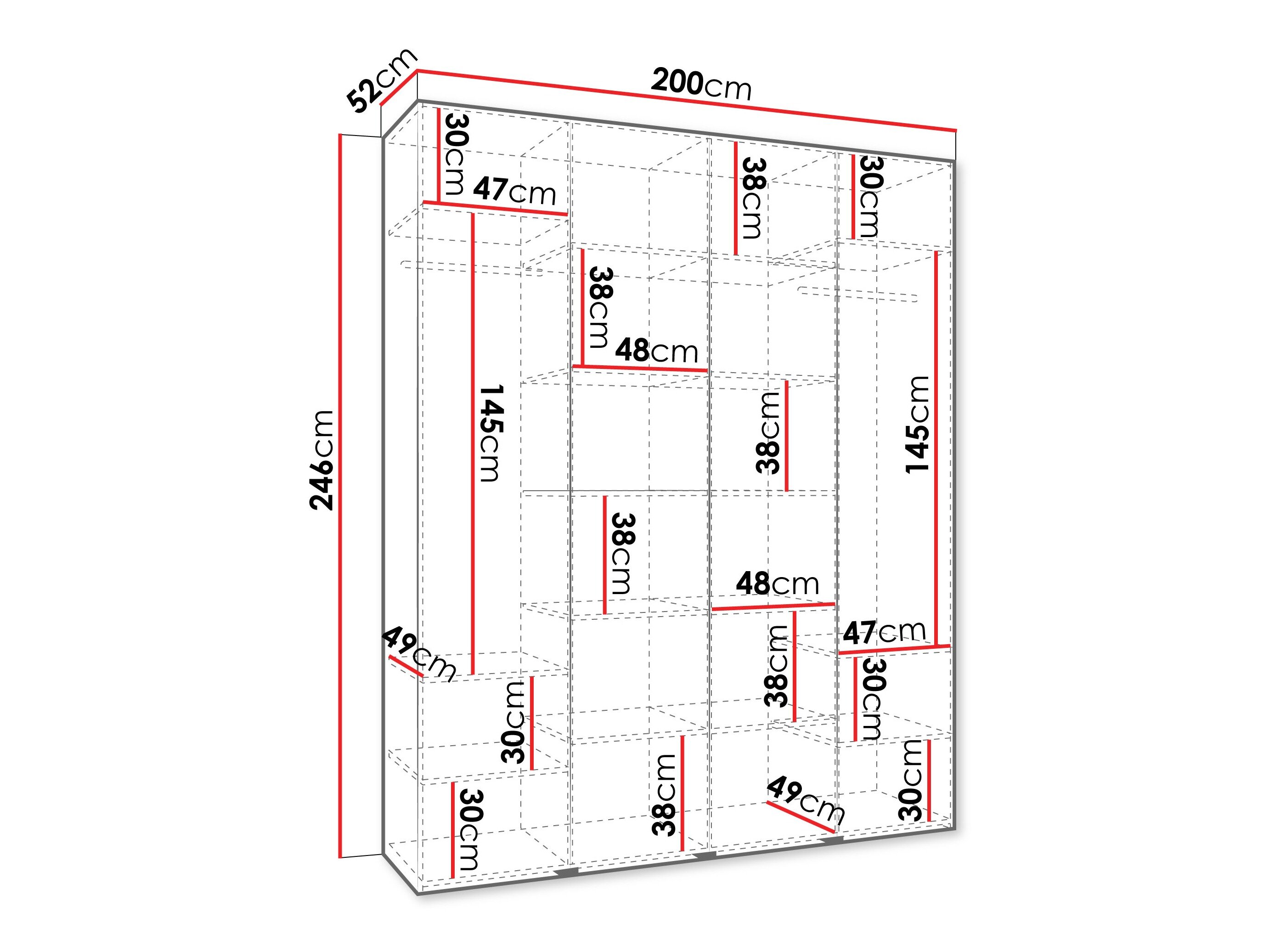 Garderobeskab Hartford 554 (Hvid)