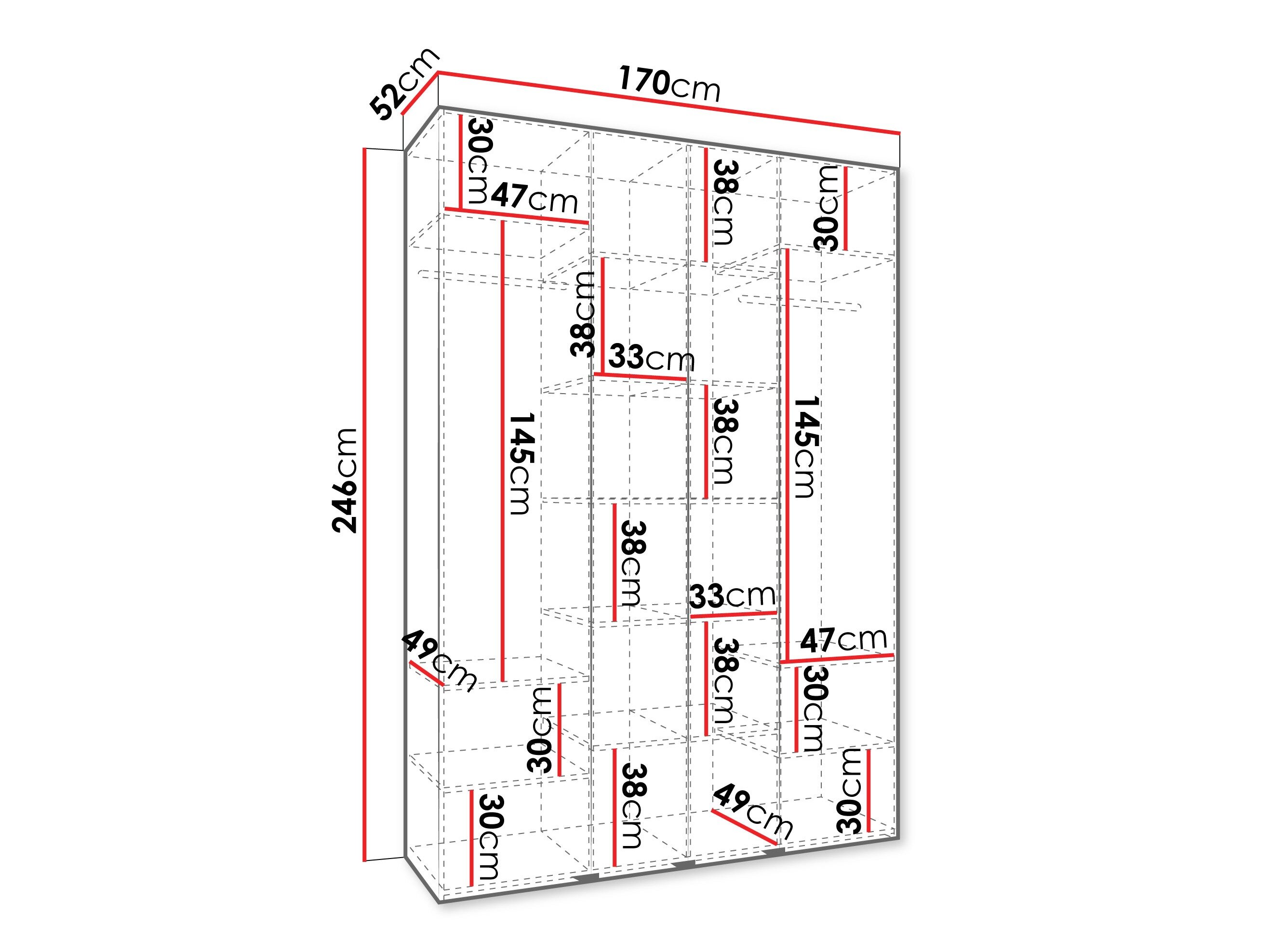 Garderobeskab Hartford 554 (Kashmir)