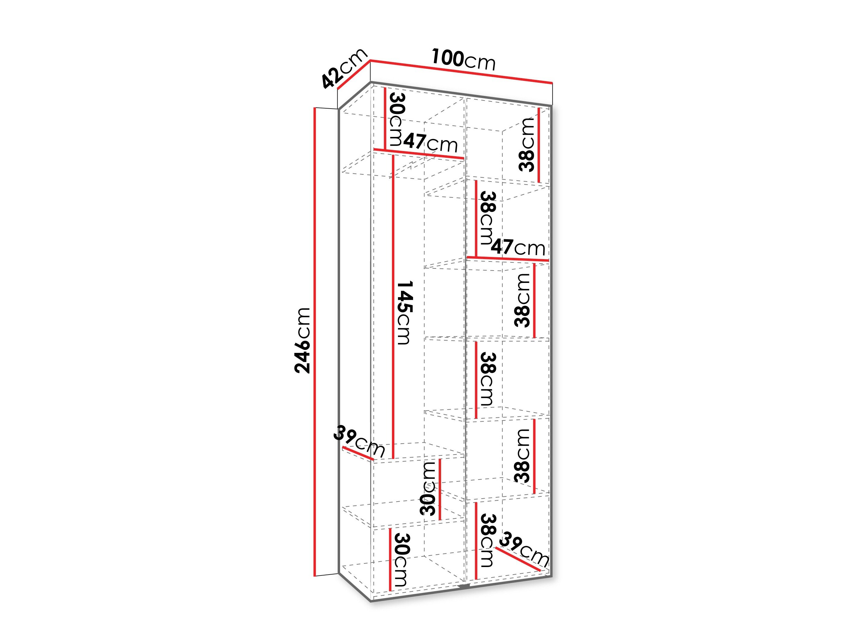 Garderobeskab Hartford 562 (Hvid)