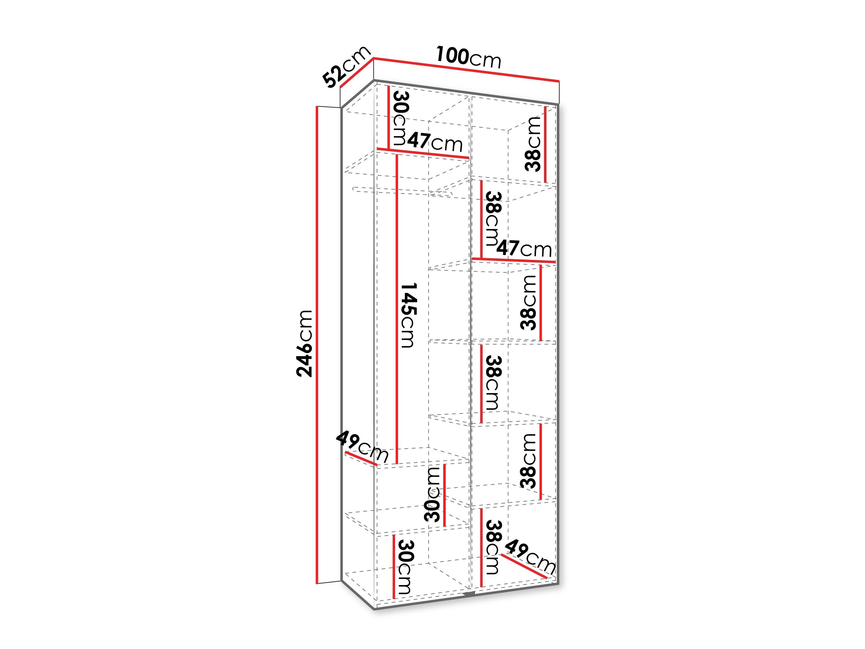 Garderobeskab Hartford 562 (Kashmir)