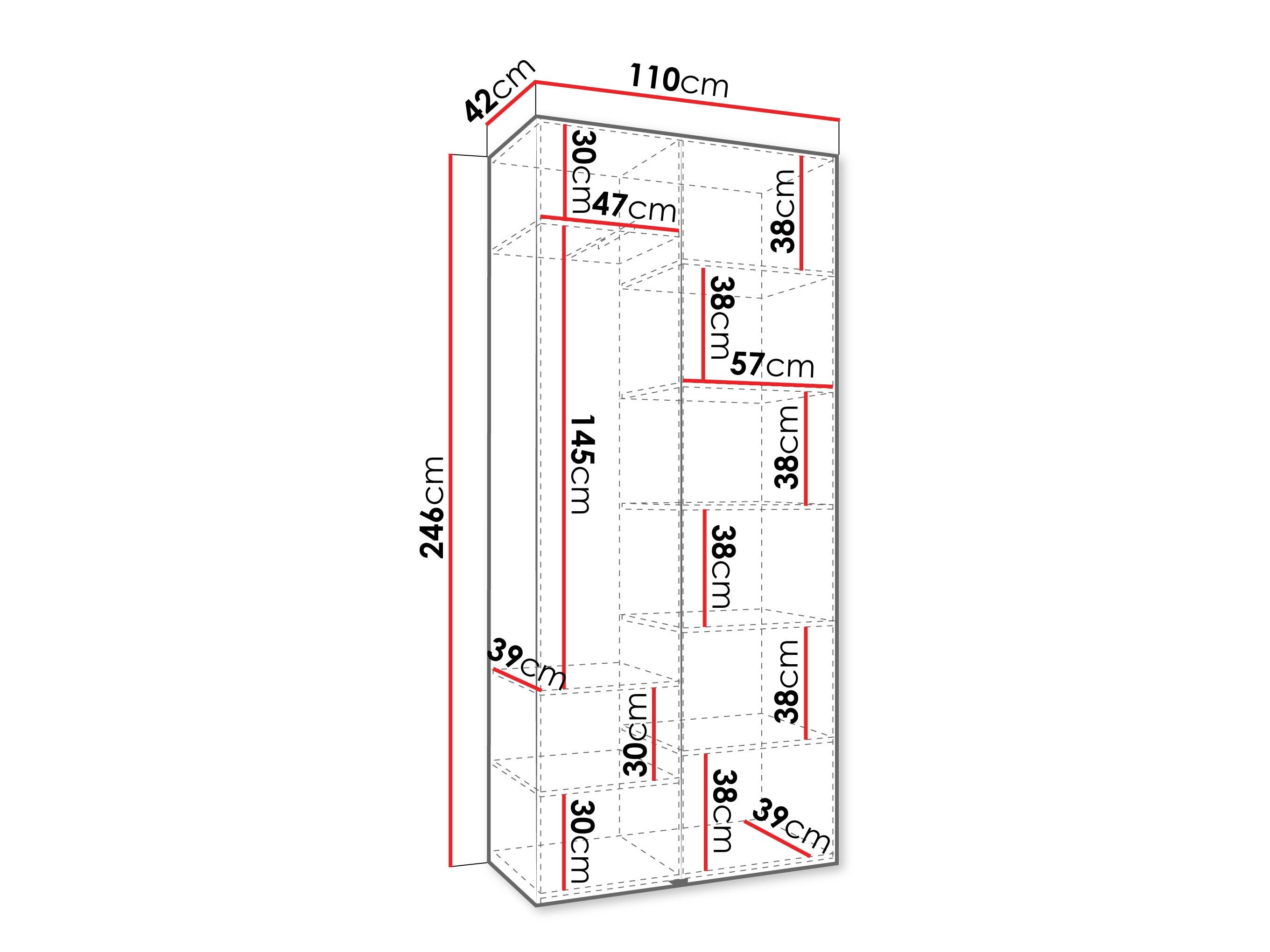 Garderobeskab Hartford 562 (Kashmir)