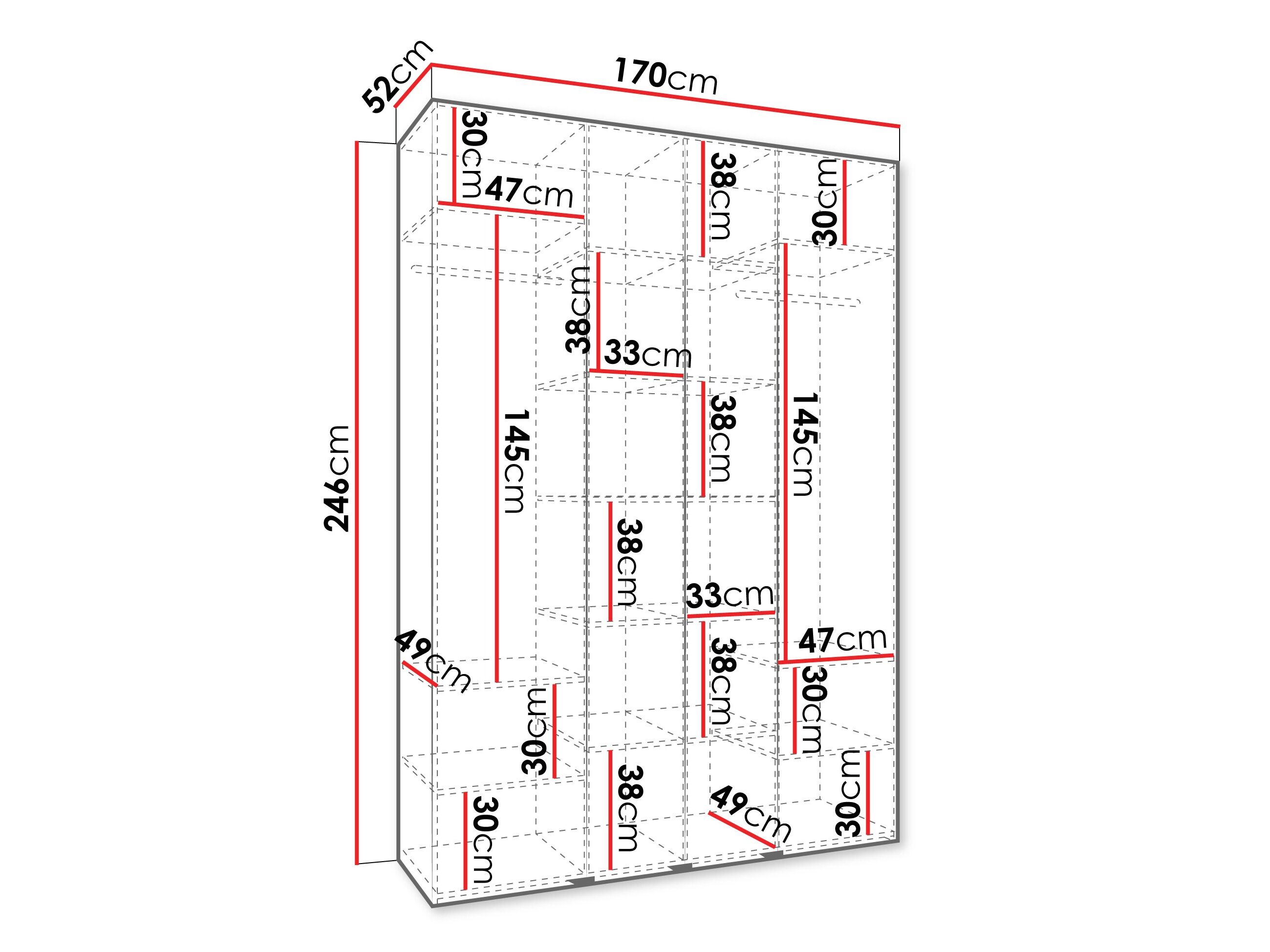 Kledingkast Hartford 554 (Wit)